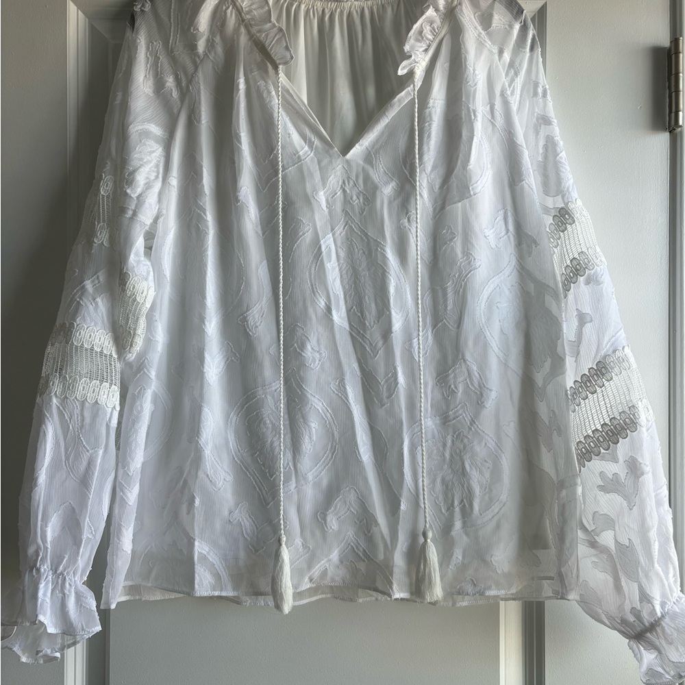 Belle by Kim Gravel Burnout Blouse